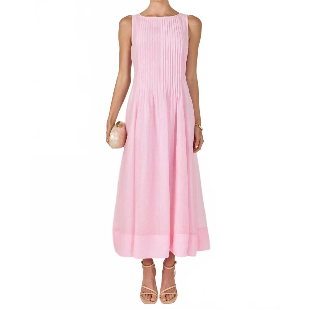 NEW 2.7 AUGUST APPAREL julia midi dress in pink